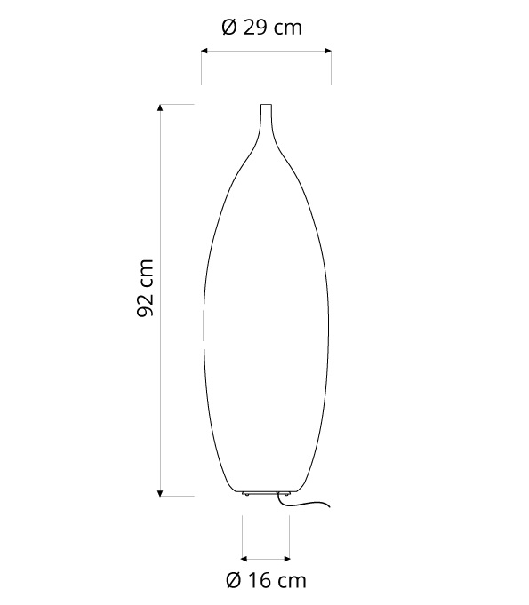 Lampada Da Pavimento Tank 2 In-Es Artdesign Collezione Luna Colore Bianco Dimensione 92 Cm Diam. 29 Cm